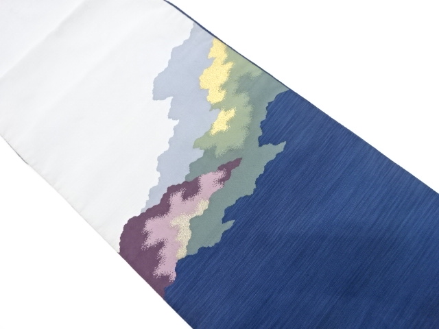 綴れ　霞模様織り出し名古屋帯